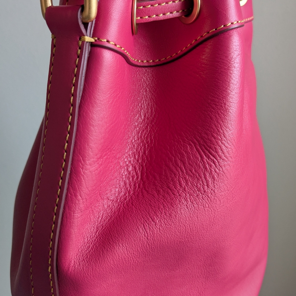 Dooney & Bourke Florentine Drawstring in Fuchsia - Picture 7 of 14